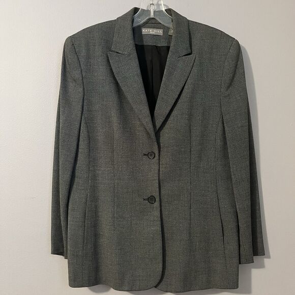 Kate Hill Short Blazer Fully Lined Women Color Grey Size 12p - Picture 1 of 8
